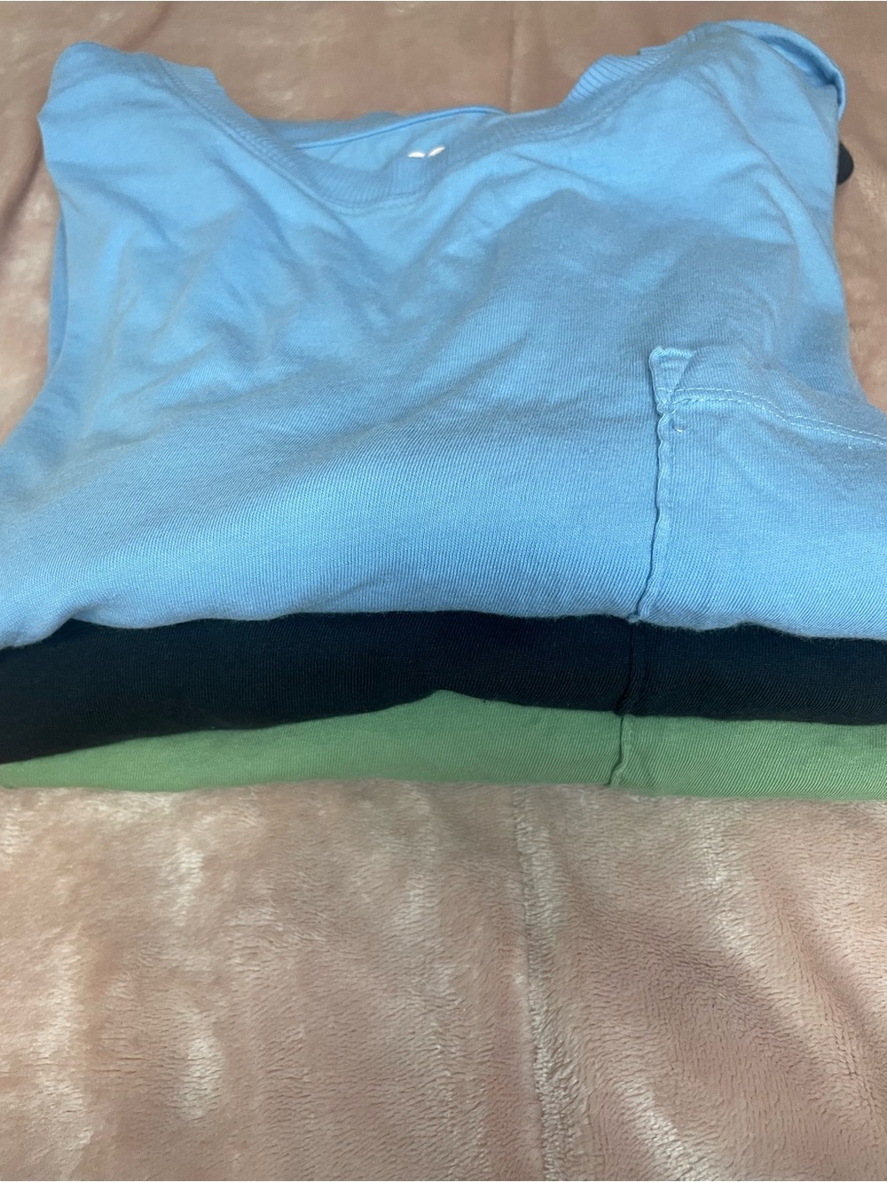 SO Women's Crop Pocket Tee Trio - Light Blue, Black, Green - Picture 8 of 8